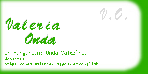 valeria onda business card